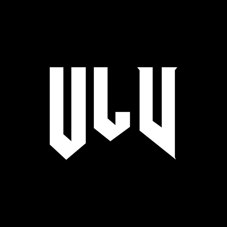 Vector diseño de logotipo de letra ulv para una empresa de tecnología diseño del logotipo ulv combinación de colores blanco y negro logotipo ulv vector diseño ulv icono ulv alfabeto ulv tipografía diseño del logotipo