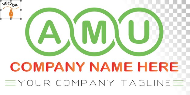 Diseño de logotipo de letra UM