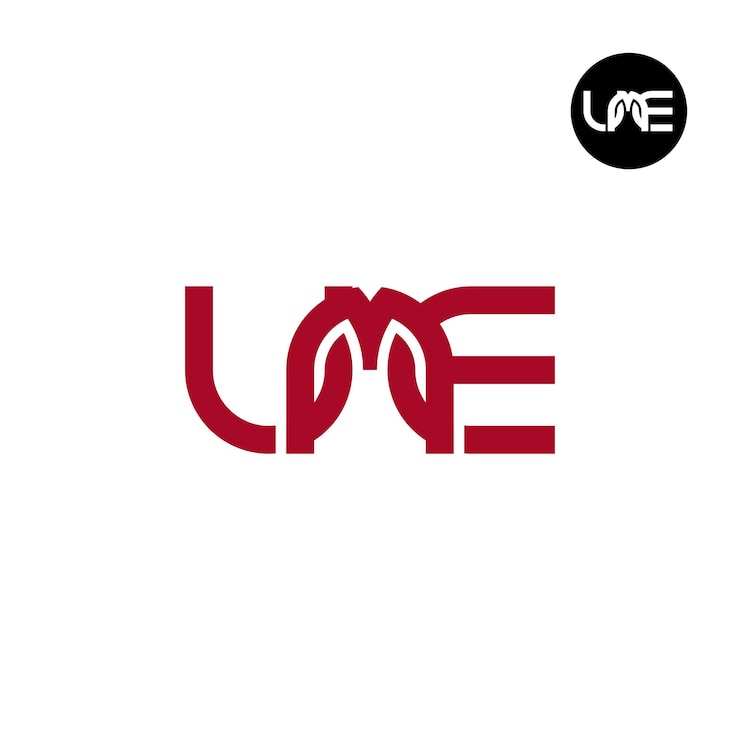 Vector diseño del logotipo de la letra ume monograma