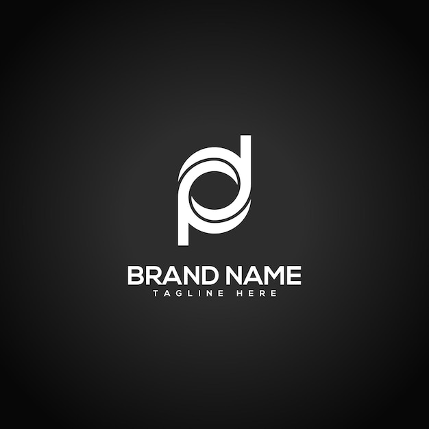 Diseño del logotipo de la letra única moderna de DP Símbolo vectorial inicial