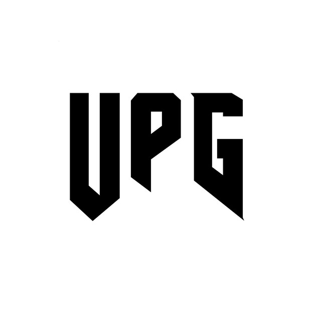 Diseño de logotipo de letra UPG para una empresa de tecnología Diseño del logotipo UPG combinación de colores blanco y negro Logotipo UPG Vector UPG Diseño del icono UPG Alfabeto UPG Tipo de diseño del logotipo