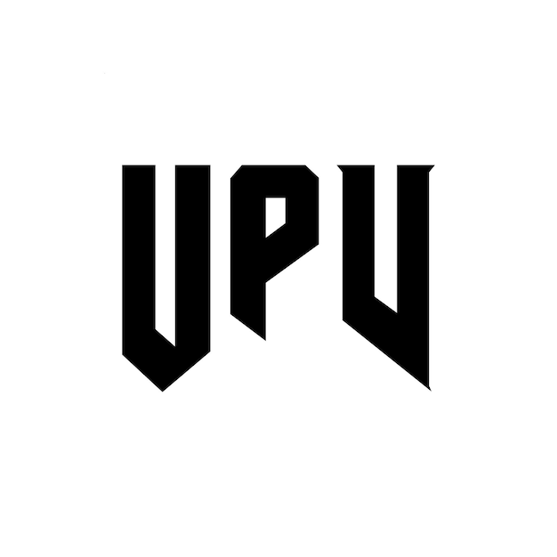 Diseño de logotipo de letra UPV para una empresa de tecnología Diseño del logotipo UPV combinación de colores blanco y negro Logotipo UPV vector diseño UPV icono UPV alfabeto UPV tipografía diseño del logotipo