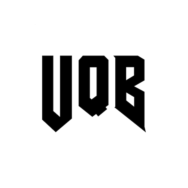 Diseño de logotipo de letra UQB para una empresa de tecnología Diseño de logos UQB combinación de colores blanco y negro Logotipo UQB Vector UQB Diseño de icono UQB Alfabeto UQB Tipografía diseño de logotipo