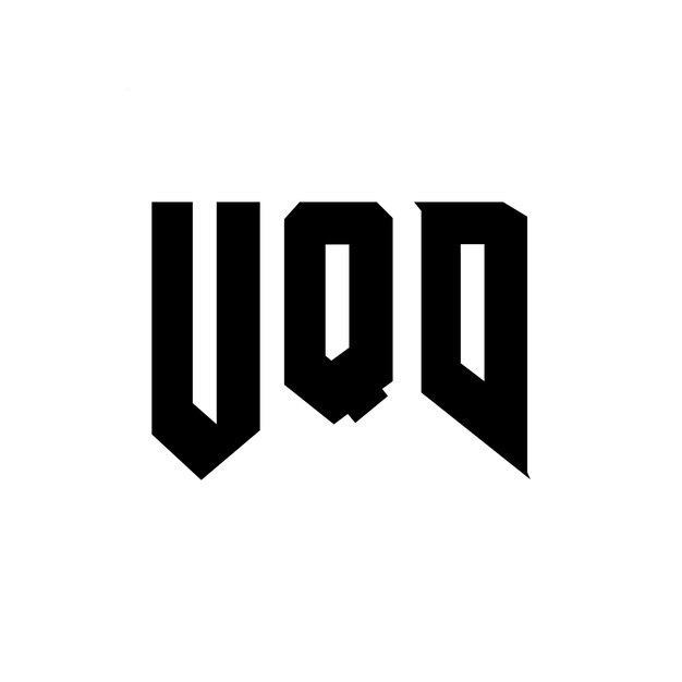 Diseño de logotipo de letra UQD para una empresa de tecnología Diseño del logotipo UQD combinación de colores blanco y negro UQD Vector UQD Diseño del icono UQD Alfabeto UQD Tipografía diseño del logotipo