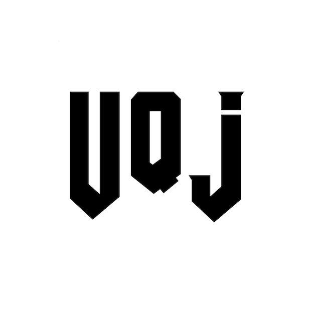 Diseño de logotipo de letra UQJ para una empresa de tecnología Diseño del logotipo UQJ combinación de colores blanco y negro UQJ logotipo Vector UQJ diseño UQJ icono UQJ alfabeto UQJ tipografía diseño del logotipo
