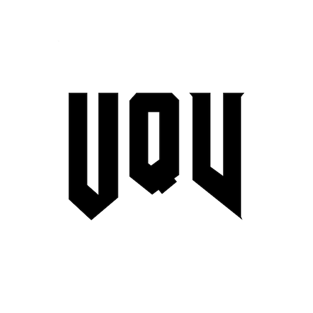 Diseño de logotipo de letra UQV para una empresa de tecnología Diseño del logotipo UQV combinación de colores blanco y negro UQV logotipo Vector UQV diseño UQV icono UQV alfabeto UQV tipografía diseño del logotipo