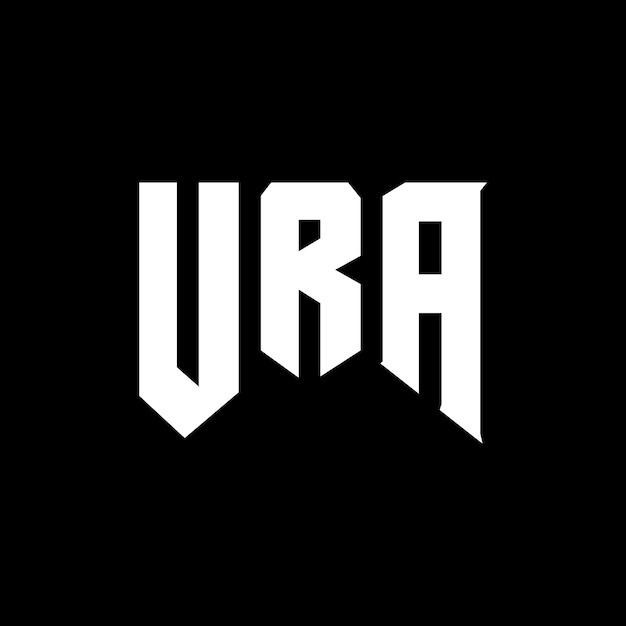 Diseño de logotipo de letra URA para una empresa de tecnología Diseño del logotipo URA combinación de colores blanco y negro Logotipo URA Vector URA Diseño del icono URA Alfabeto URA Tipo de logotipo