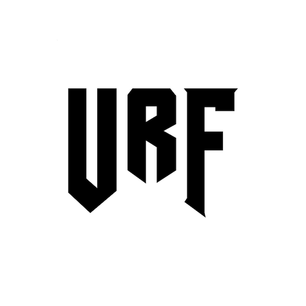 Diseño de logotipo de letra URF para una empresa de tecnología Diseño del logotipo URF combinación de colores blanco y negro Logotipo URF vector diseño URF icono URF alfabeto URF tipografía diseño del logotipo