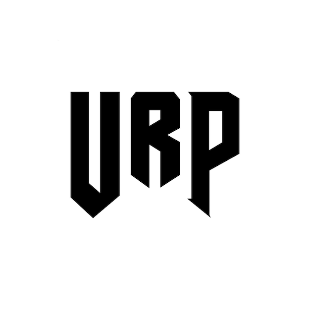 Diseño de logotipo de letra URP para una empresa de tecnología Diseño del logotipo URP combinación de colores blanco y negro Logotipo URP Vector URP Diseño del icono URP Alfabeto URP Tipo de logotipo