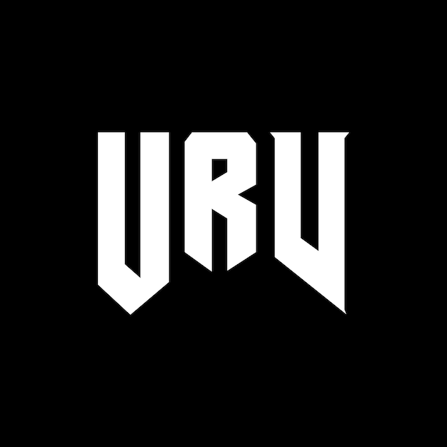 Diseño de logotipo de letra URV para una empresa de tecnología Diseño del logotipo URV combinación de colores blanco y negro Logotipo URV vector diseño URV icono URV alfabeto URV tipografía diseño del logotipo