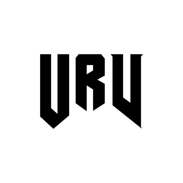 Diseño de logotipo de letra URV para una empresa de tecnología Diseño del logotipo URV combinación de colores blanco y negro Logotipo URV vector diseño URV icono URV alfabeto URV tipografía diseño del logotipo