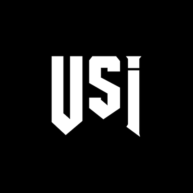 Diseño de logotipo de letra USI para una empresa de tecnología Diseño del logotipo USI combinación de colores blanco y negro Logotipo USI Vector USI Diseño del icono USI Alfabeto USI Tipografía diseño del logotipo