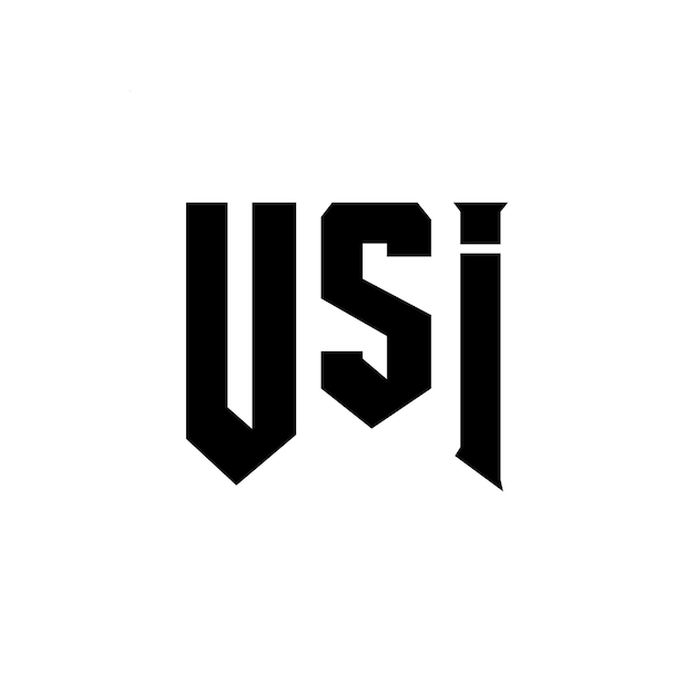 Diseño de logotipo de letra USI para una empresa de tecnología Diseño del logotipo USI combinación de colores blanco y negro Logotipo USI Vector USI Diseño del icono USI Alfabeto USI Tipografía diseño del logotipo
