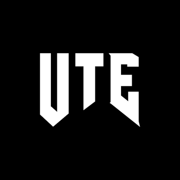 Diseño de logotipo de letra UTE para la empresa de tecnología UTE diseño de logotipo negro y blanco combinación de colores UTE logotipo UTE vector UTE diseño UTE icono UTE alfabeto UTE tipografía diseño del logotipo