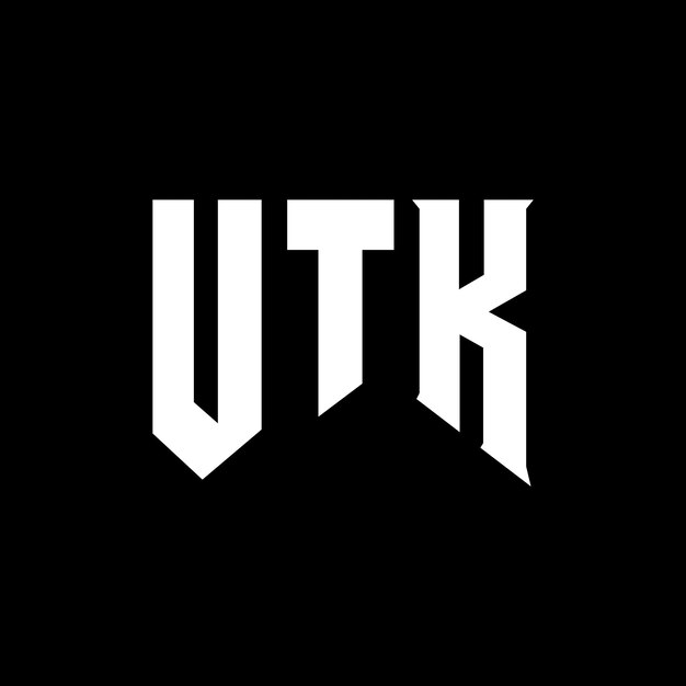 Diseño de logotipo de letra UTK para una empresa de tecnología Diseño del logotipo UTK combinación de colores blanco y negro Logotipo UTK vector diseño UTK icono alfabeto UTK tipografía diseño del logotipo
