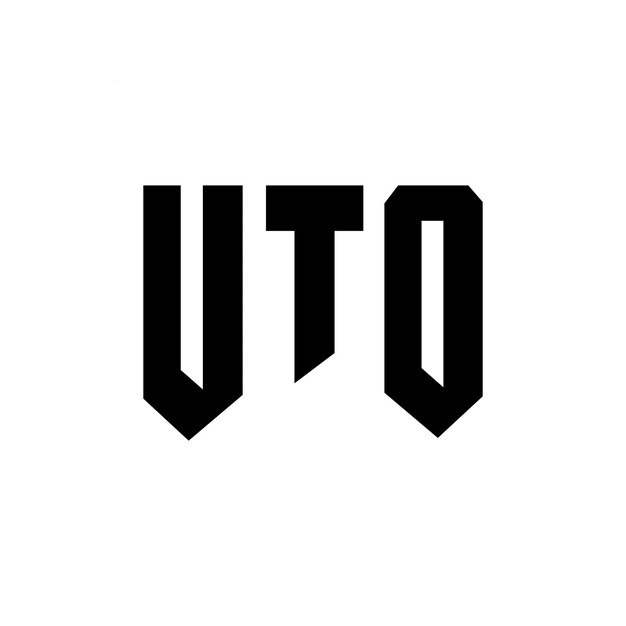 Diseño de logotipo de letra UTO para una empresa de tecnología UTO diseño de logotipo combinación de colores blanco y negro UTO logotipo UTO vector UTO diseño UTO icono UTO alfabeto UTO tipografía diseño del logotipo