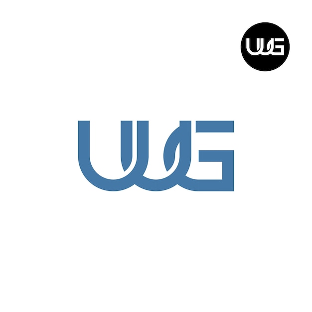 Diseño del logotipo de la letra UUG Monograma