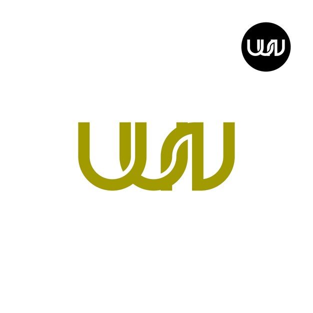 Diseño del logotipo de la letra UUN Monogram