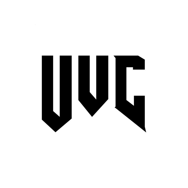 Vector diseño de logotipo de letra uvc para una empresa de tecnología diseño del logotipo uvc combinación de colores blanco y negro logotipo uvc vector diseño uvc icono uvc alfabeto uvc tipografía diseño del logotipo