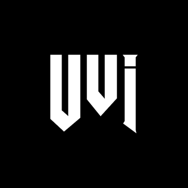 Diseño de logotipo de letra UVI para una empresa de tecnología Diseño del logotipo UVI combinación de colores blanco y negro Logotipo UVI Vector UVI Diseño del icono UVI Alfabeto UVI Tipografía diseño del logotipo