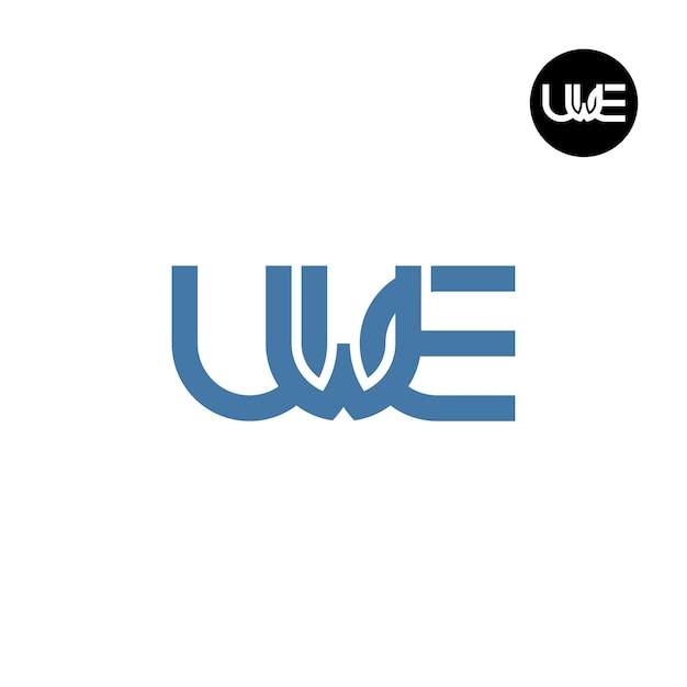 Diseño del logotipo de la letra UWE Monograma