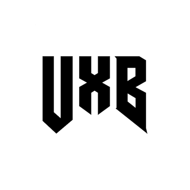 Diseño de logotipo de letra UXB para una empresa de tecnología Diseño del logotipo UXB combinación de colores blanco y negro UXB logotipo Vector UXB diseño UXB icono UXB alfabeto UXB tipografía diseño del logotipo