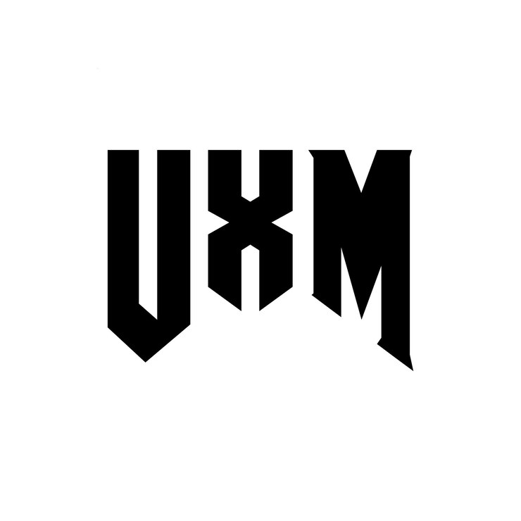 Vector diseño de logotipo de letra uxm para una empresa de tecnología diseño del logotipo uxm combinación de colores blanco y negro uxm logotipo vector uxm diseño uxm icono uxm alfabeto uxm tipografía diseño del logotipo