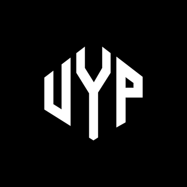 Diseño del logotipo de la letra UYP con forma de polígono UYP diseño del logotipo en forma de póligono y cubo UYP hexágono modelo de logotipo vectorial colores blanco y negro UYP monograma logotipo de negocios e inmobiliario