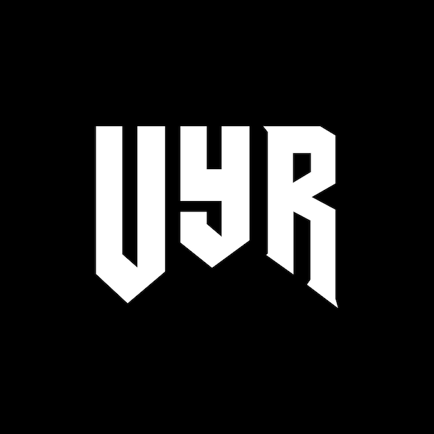 Diseño de logotipo de letra UYR para una empresa de tecnología Diseño del logotipo UYR combinación de colores blanco y negro UYR logotipo Vector UYR diseño UYR icono UYR alfabeto UYR tipografía diseño del logotipo