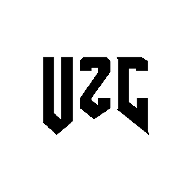 Diseño de logotipo de letra UZC para una empresa de tecnología Diseño del logotipo UZC combinación de colores blanco y negro UZC logo UZC vector UZC diseño Icono UZC alfabeto UZC tipografía diseño del logotipo