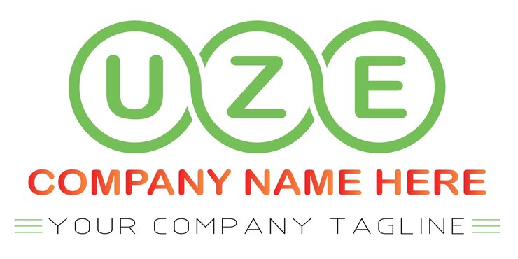 Vector diseño de logotipo de letra uze