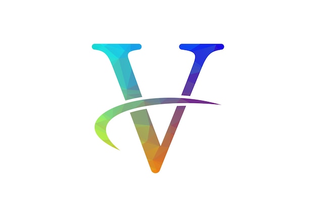 Diseño del logotipo de la letra V baja y inicial Ilustración vectorial