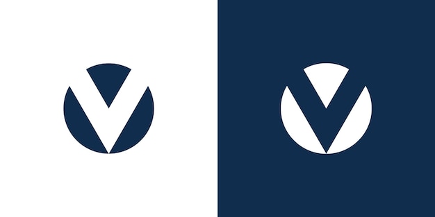 Diseño del logotipo de la letra V con concepto creativo Premium Vector