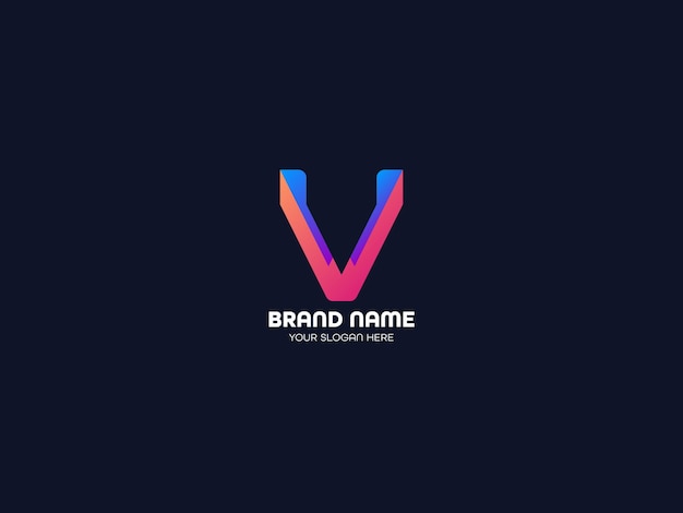 diseño de logotipo de letra v moderno