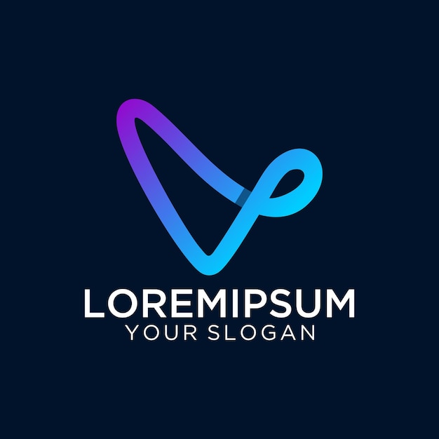 diseño de logotipo de la letra V vectorial libre