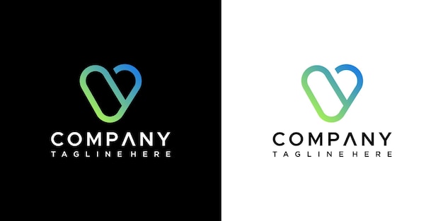 Diseño de logotipo letra v