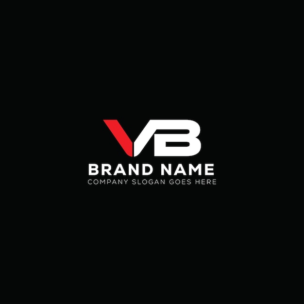 Diseño del logotipo de la letra VB plantilla vectorial del logotipo del monograma de negocios y bienes raíces VB