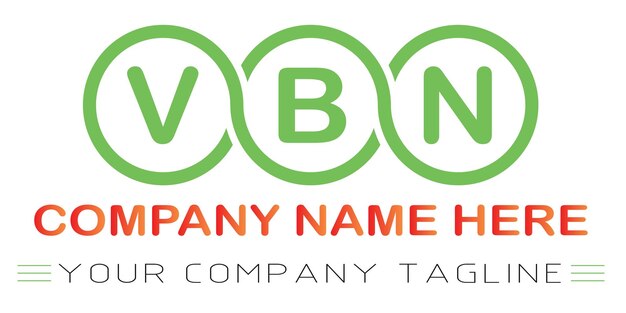 Diseño de logotipo de letra VBN