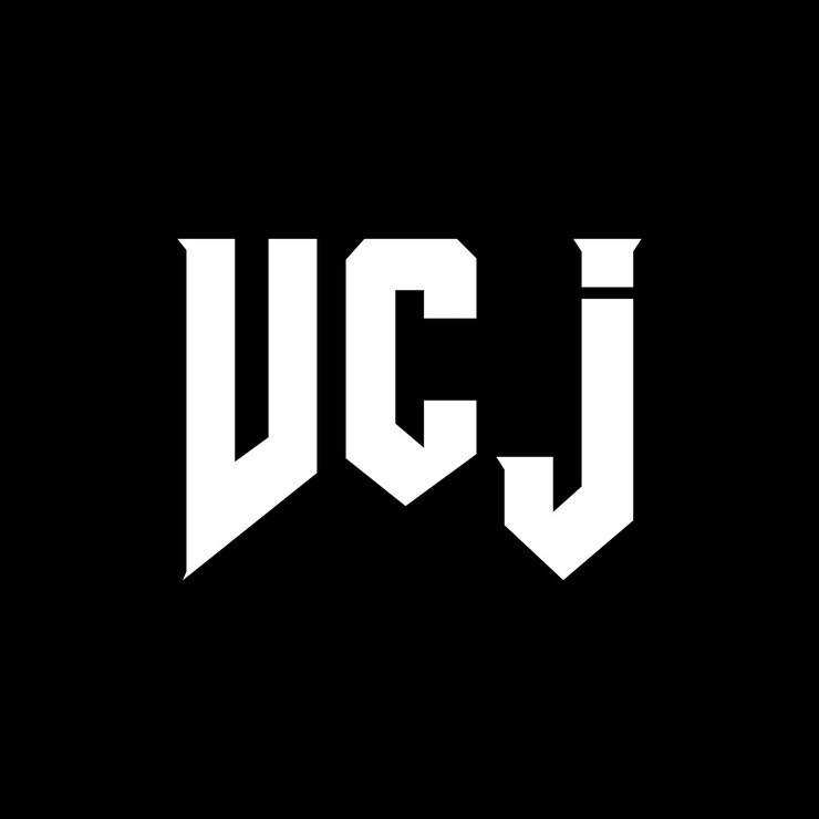 Vector diseño de logotipo de letra vcj para una empresa de tecnología diseño del logotipo vcj combinación de colores blanco y negro logotipo vcj vector vcj diseño del icono vcj alfabeto vcj tipografía diseño del logotipo