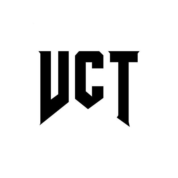 Diseño de logotipo de letra VCT para una empresa de tecnología Diseño del logotipo VCT combinación de colores blanco y negro Logotipo VCT Vector VCT Diseño del icono VCT Alfabeto VCT Tipo de diseño del logotipo