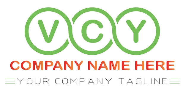 Diseño de logotipo de letra VCY