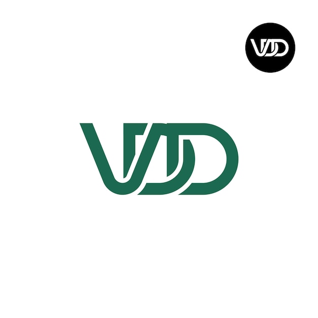 Vector diseño del logotipo de la letra vdd monogram