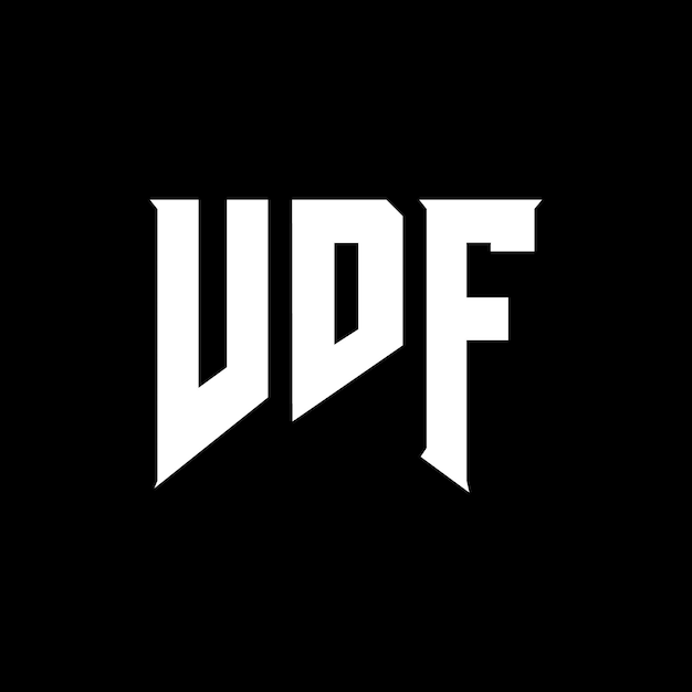 Diseño de logotipo de letra VDF para una empresa de tecnología Diseño del logotipo VDF combinación de colores blanco y negro Logotipo VDF vector diseño VDF icono VDF alfabeto VDF tipografía diseño del logotipo