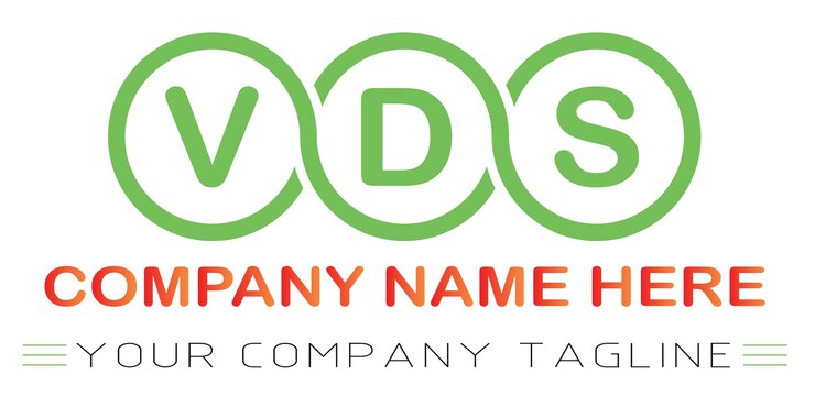 Vector diseño de logotipo letra vds