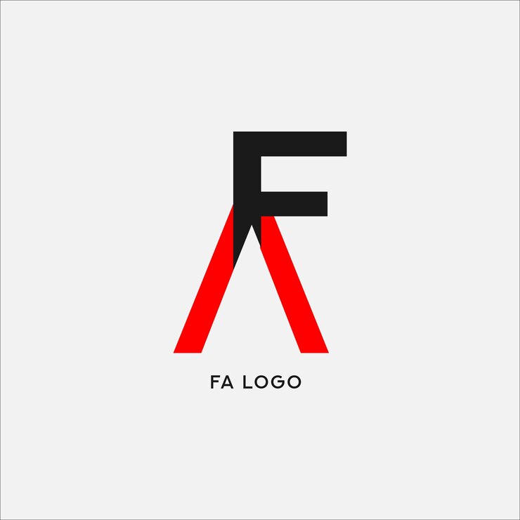 Vector diseño del logotipo de la letra vector minimalista f h