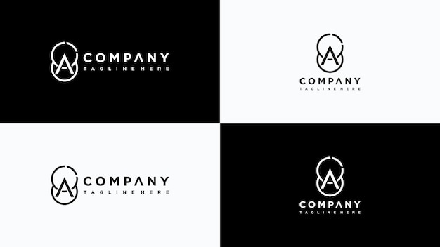 Diseño de logotipo letra a Vector Premium