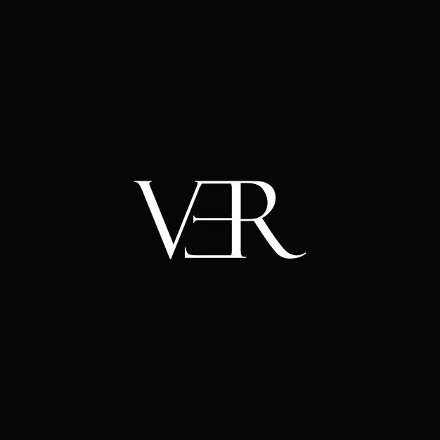Diseño del logotipo de la letra VER en VER iniciales creativas concepto del logotipo de la letra VER diseño del icono V E R