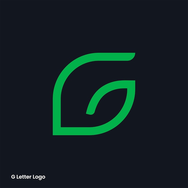 Diseño de logotipo de letra verde G