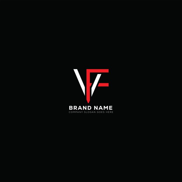 Diseño del logotipo de la letra VF plantilla vectorial del logotipo del monograma de negocios y bienes raíces VF