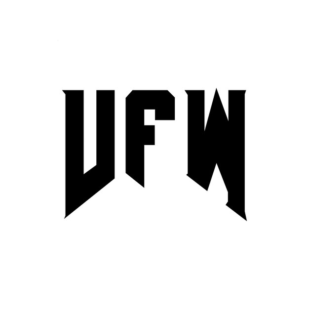 Diseño de logotipo de letra VFW para una empresa de tecnología Diseño de Logotipo VFW combinación de colores blanco y negro Logotipo VfW vector Diseño de VfW icono VfW alfabeto VfW tipografía Diseño de logos
